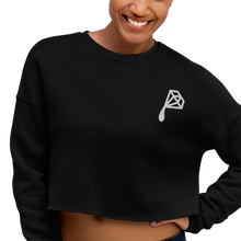 Load image into Gallery viewer, Diamond Drip Embroidered Crop Sweatshirt