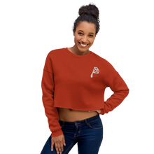Load image into Gallery viewer, Diamond Drip Embroidered Crop Sweatshirt
