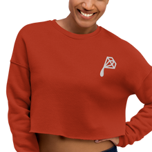 Load image into Gallery viewer, Diamond Drip Embroidered Crop Sweatshirt
