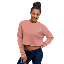 Load image into Gallery viewer, Diamond Drip Embroidered Crop Sweatshirt