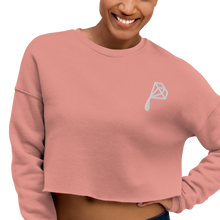 Load image into Gallery viewer, Diamond Drip Embroidered Crop Sweatshirt