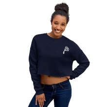 Load image into Gallery viewer, Diamond Drip Embroidered Crop Sweatshirt