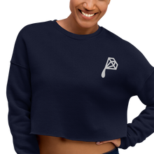 Load image into Gallery viewer, Diamond Drip Embroidered Crop Sweatshirt