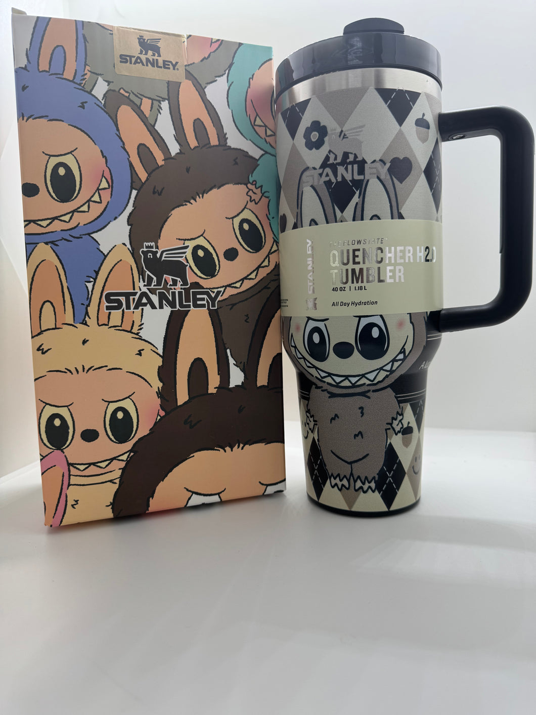 40oz Black Labubu Stanley